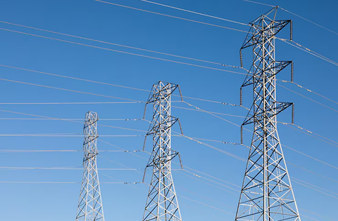 Power transmission towers and substations